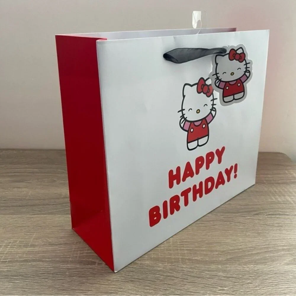 Hello Kitty Happy Birthday White Gift Bag NEW